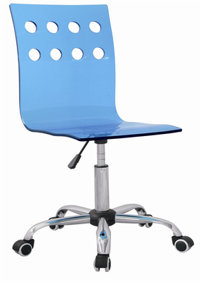 Барные стулы регулируемой высоты голубые акриловые с задним современным дизайном